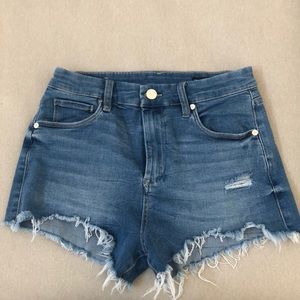Blank NYC Wedge cutoff denim shorts